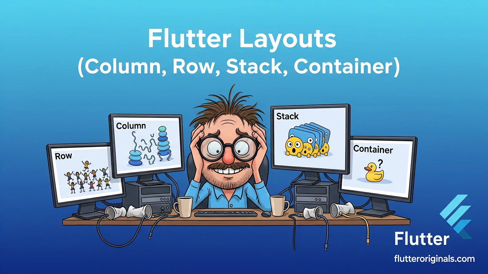 Flutter Layouts (Column, Row, Stack, Container)