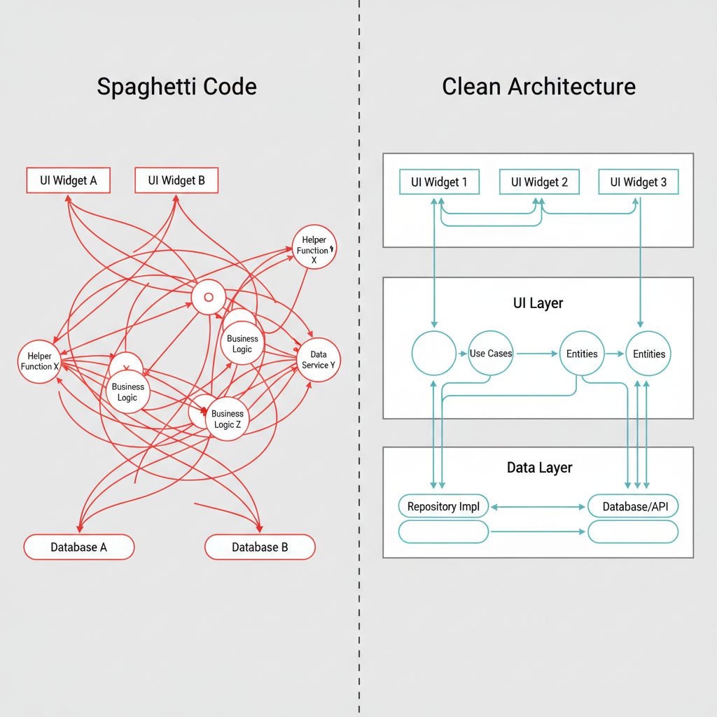 Flutter Spaghetti Code Dependency Graph