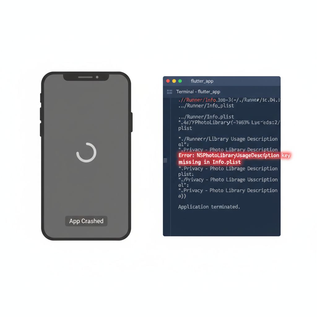 flutter image picker error stack trace ios crash