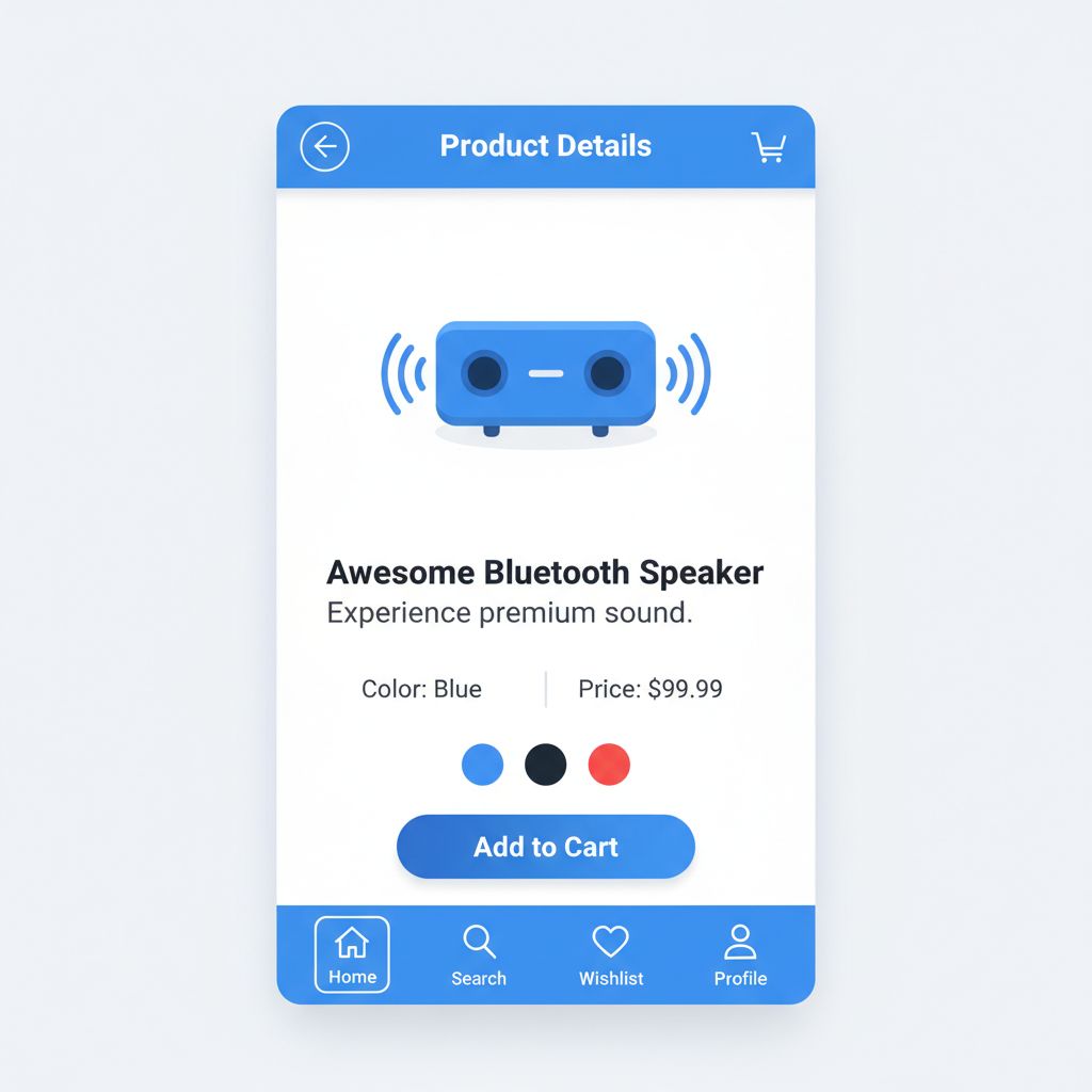 Persistent bottom navigation bar success UI