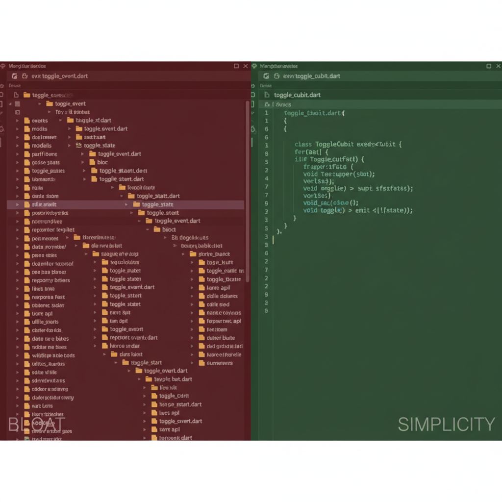 flutter bloc boilerplate vs cubit folder structure