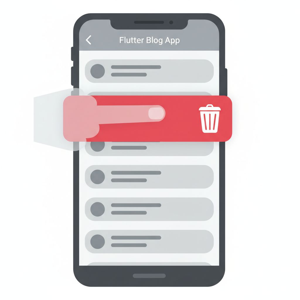 Flutter dismissible widget swipe to delete UI