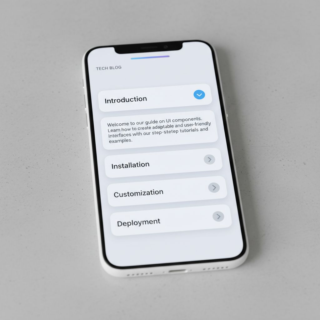 Fixed custom flutter accordion widget UI