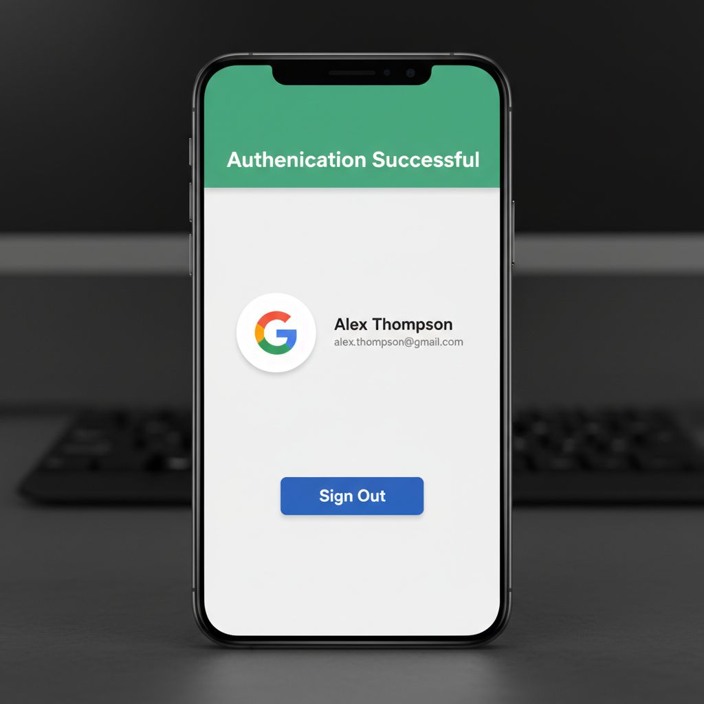 Flutter Firebase Google Sign In Success UI