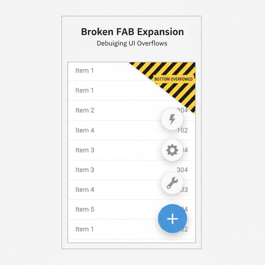 Broken Flutter FAB menu layout overflow Broken Flutter FAB menu layout overflow