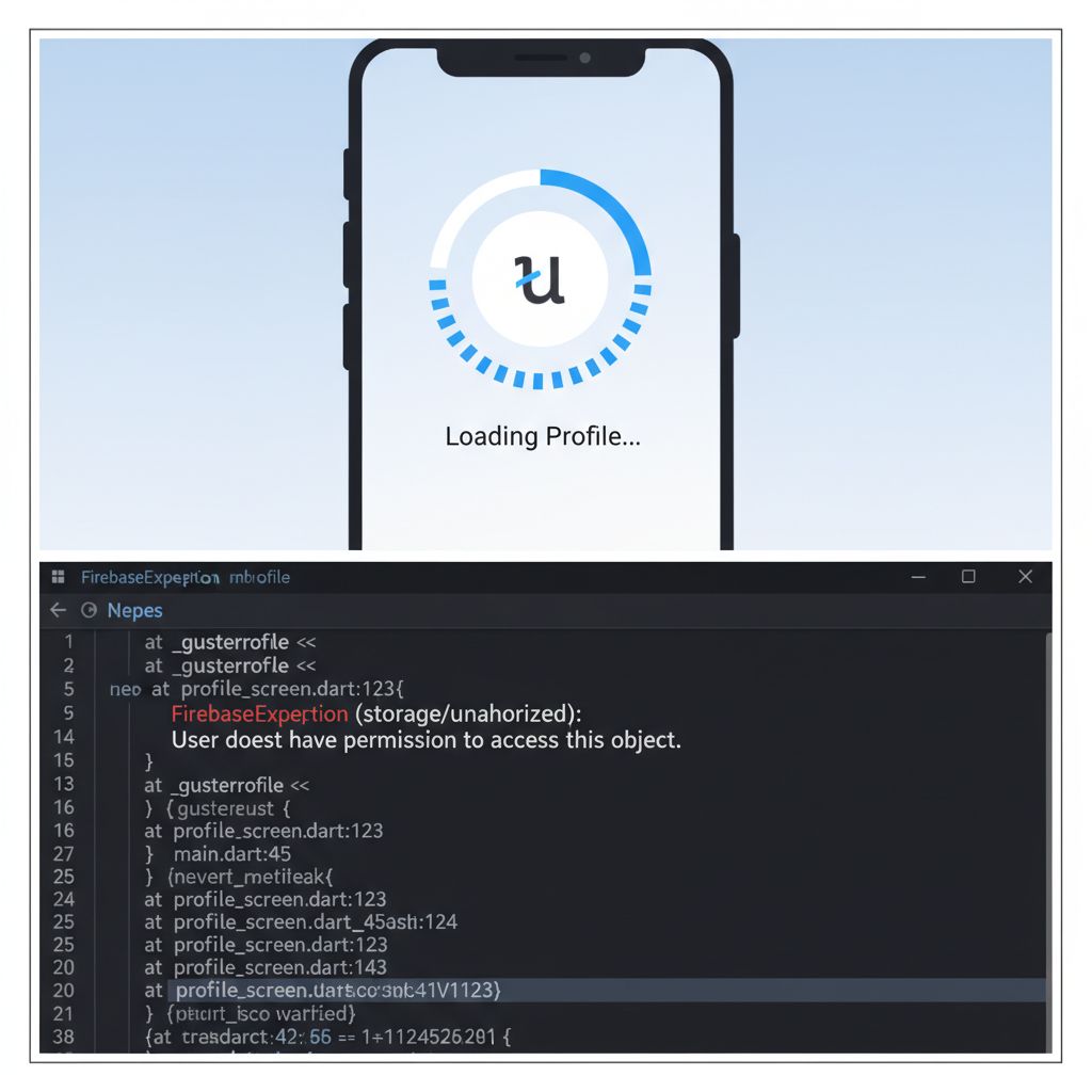 Flutter Firebase Storage upload error screen Flutter Firebase Storage upload error screen