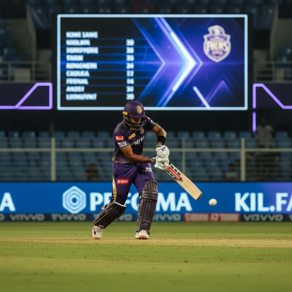 Manish Pandey batting for KKR in IPL 2024 season